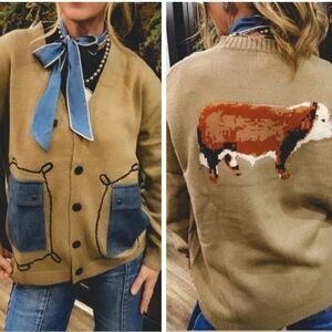 Two Fly Co. NWT The Cattle Babe Herferd Western Cardigan